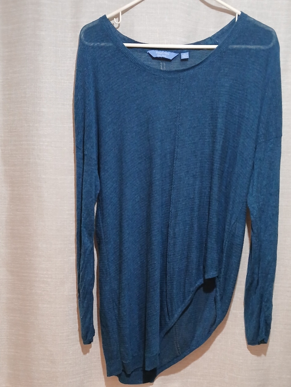 Simply Vera Vera Wang Teal Knit Tunic Top